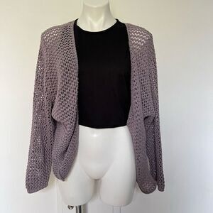 Don’t Ask Why Italy Knitted Shrug Sweater Lilac barbiecore